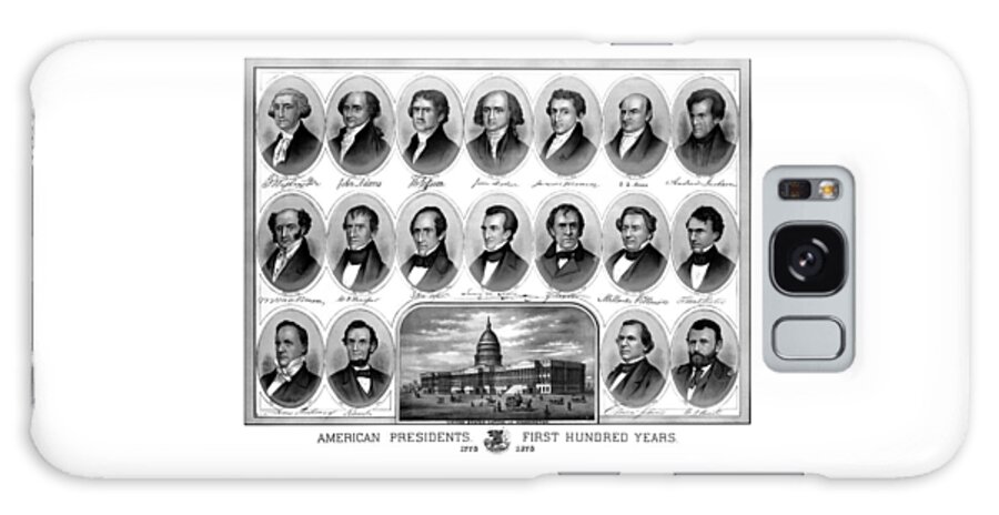 Us Presidents Galaxy Case featuring the mixed media American Presidents First Hundred Years by War Is Hell Store