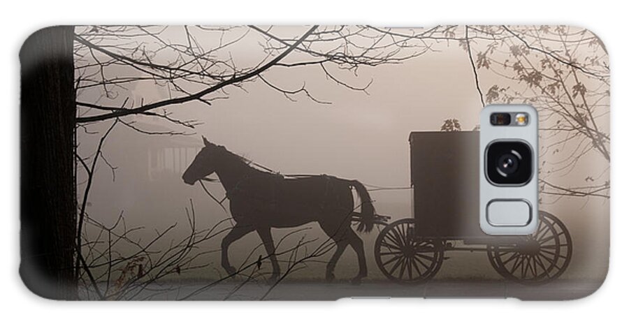 Amish Buggy Galaxy S8 Case featuring the photograph Amish Morning 1 by David Arment