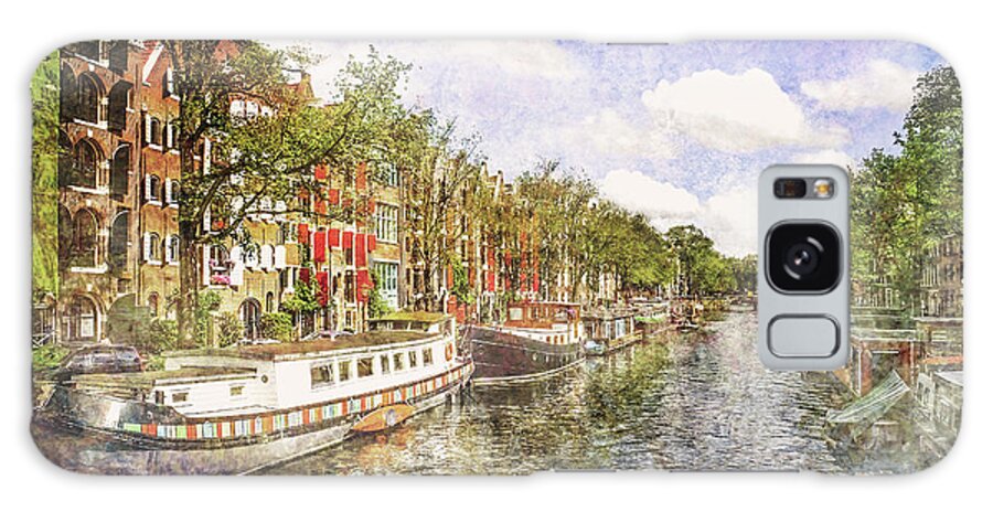 Color Galaxy Case featuring the photograph Amsterdam Waterway by Alan Hausenflock