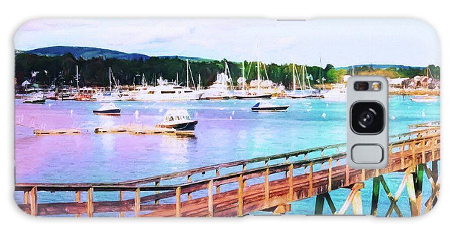 Southwest Harbor Galaxy Case featuring the photograph An Abstract View of Southwest Harbor, Maine by Anita Pollak