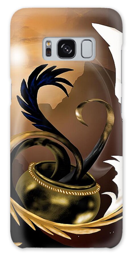 Quill Galaxy Case featuring the digital art An Artist's Calling by Alice Chen