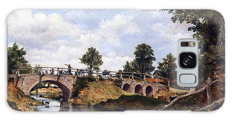 Frederick Waters Watts - An Old Bridge At Hendon Galaxy S8 Case featuring the painting An Old Bridge at Hendon by MotionAge Designs