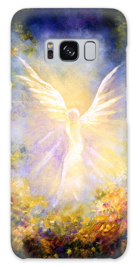 Angel Galaxy Case featuring the painting Angel Descending by Marina Petro