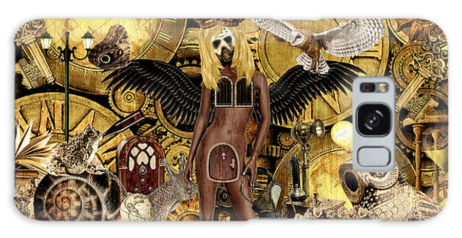 Steampunk Galaxy Case featuring the mixed media Angel In Disguise by Ally White