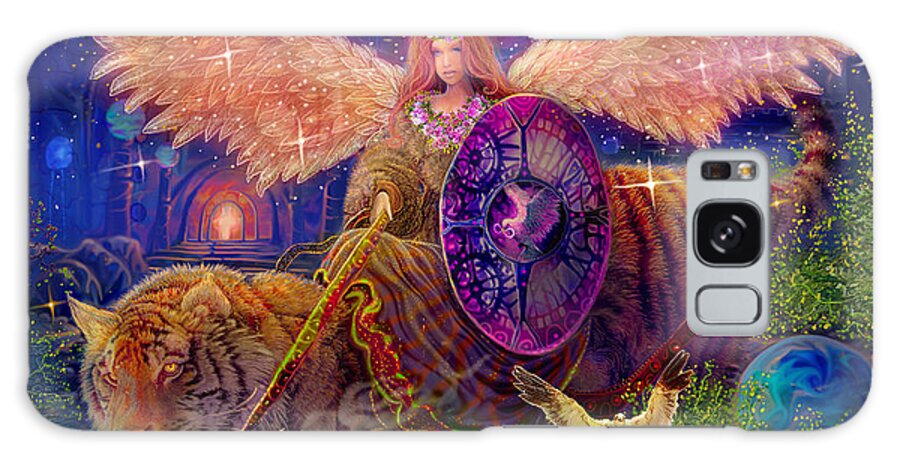Angel Tarot Card Galaxy Case featuring the painting Angel tarot card Angel Fairy Dream by Steve Roberts