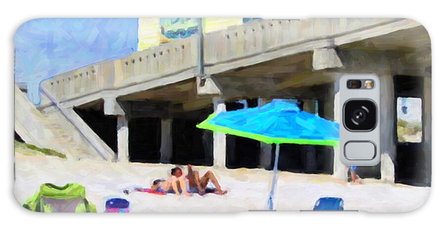 The Beach Galaxy Case featuring the digital art Angled Geometries by David Zimmerman