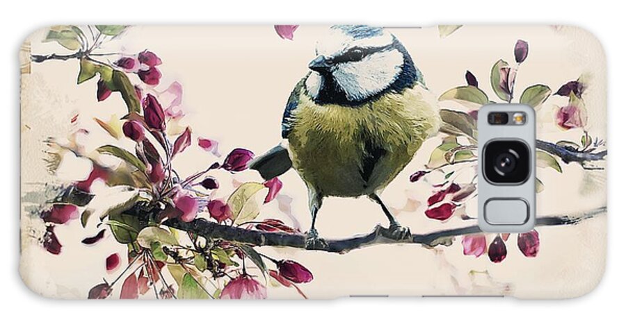 Zoo Galaxy Case featuring the painting Animal Kingdom Series -Bird in Spring by Celestial Images