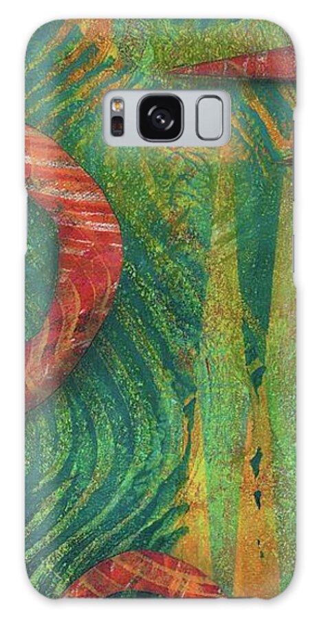 Abstract Galaxy S8 Case featuring the painting Another World by Laurel Englehardt