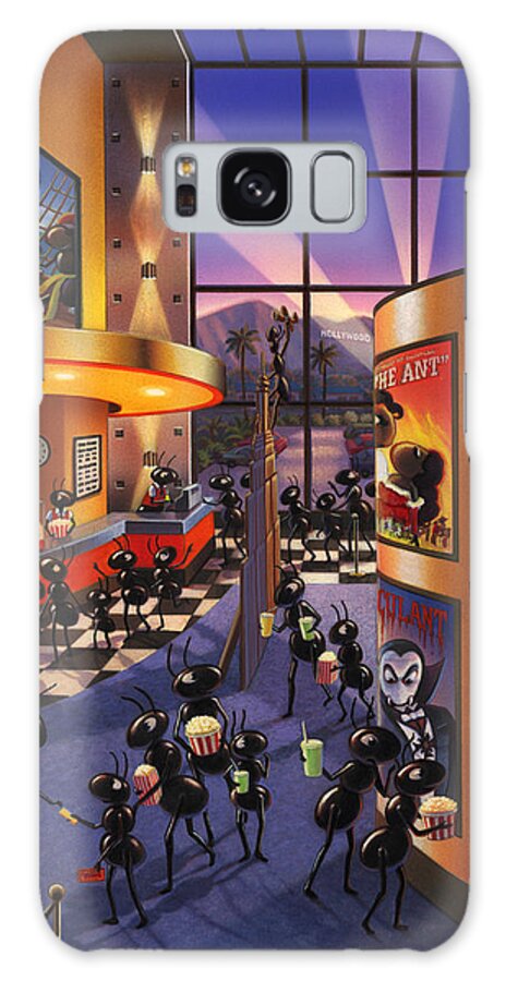 Ants. Ant Farm Characters Galaxy Case featuring the painting Ants at the Movie Theatre by Robin Moline