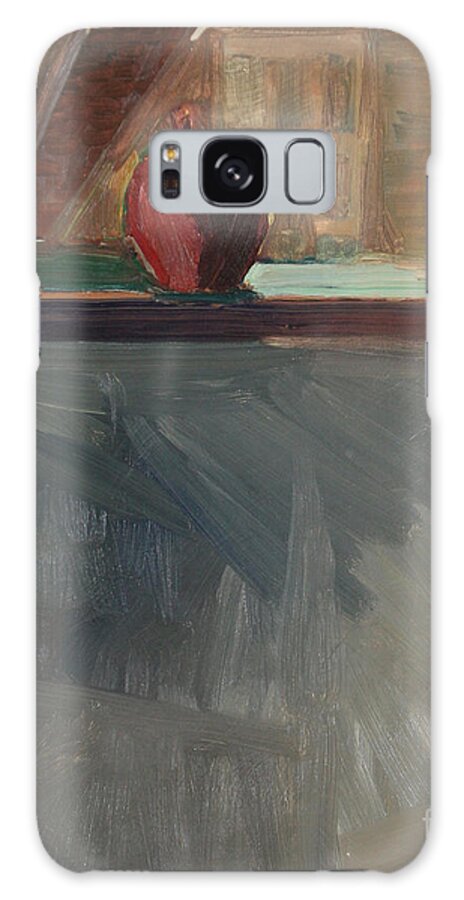 Oil Painting Galaxy Case featuring the painting Apple on a Sill by Daun Soden-Greene