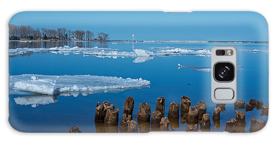 Grand Marais Michigan Galaxy Case featuring the photograph April Ice by Gary McCormick