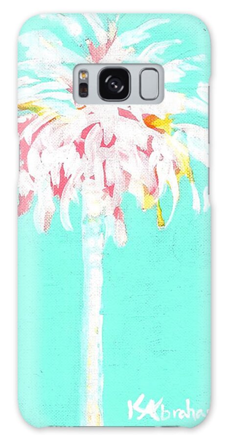 Aqua Marine Palm Galaxy S8 Case featuring the painting Aqua Marine Palm by Kristen Abrahamson