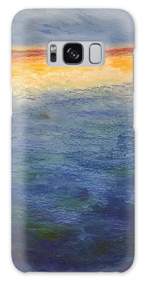 Seascape Galaxy Case featuring the pastel Aquamarine by Norma Duch