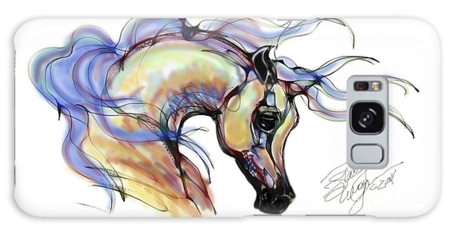 Contemporary Galaxy Case featuring the digital art Arabian Mare by Stacey Mayer