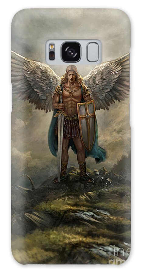 Archangel Michael Galaxy Case featuring the digital art Archangel Michael by Robert Greco