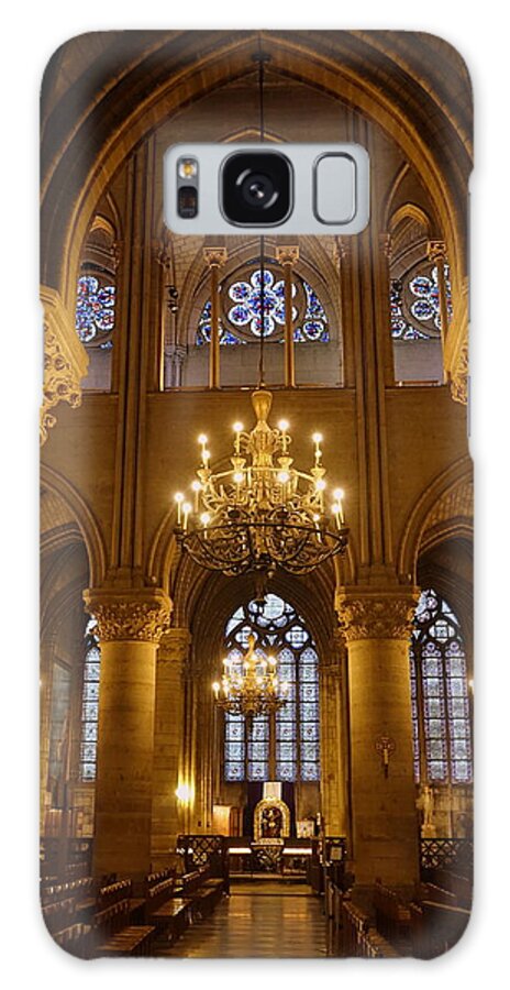 Paris Galaxy Case featuring the photograph Architectural Artwork Within Notre Dame In Paris France by Rick Rosenshein