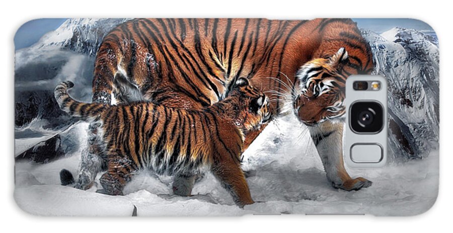 Siberian Tiger Galaxy Case featuring the digital art Are We There Yet by Pennie McCracken