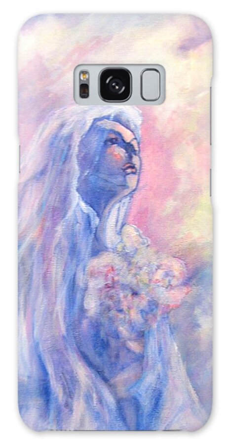 Pink Galaxy Case featuring the painting Arielle by Barbara O'Toole