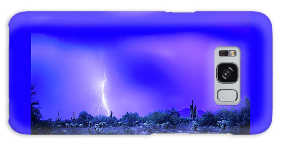 Sonoran Galaxy Case featuring the photograph Arizona Blue Hour Desert Storm by James BO Insogna