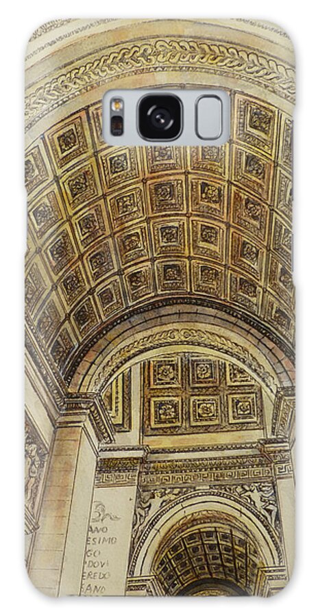 Arc De Triomphe Galaxy Case featuring the painting Ark de Triomphe II by Henrieta Maneva