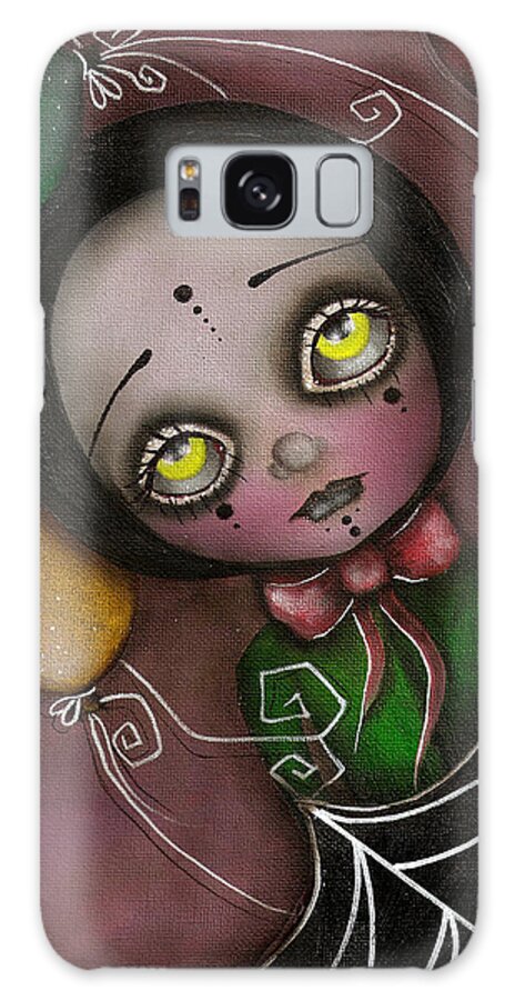 Abril Andrade Griffith Galaxy Case featuring the painting Arlequin Clown Girl by Abril Andrade