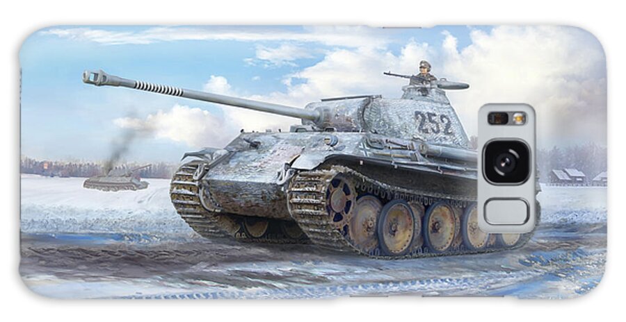 Panther Tank Galaxy Case featuring the painting Armor Masterpiece by Mark Karvon