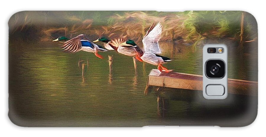 Duck Galaxy Case featuring the photograph Around the river by Jaroslav Buna