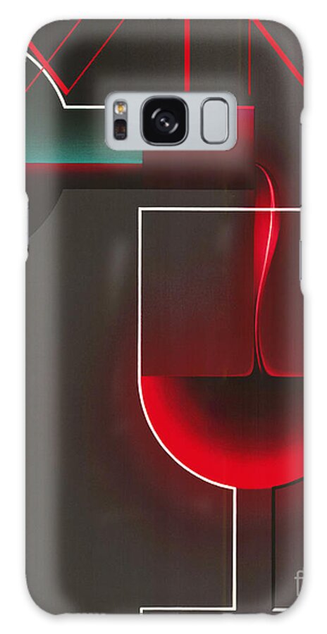 Art Deco Galaxy Case featuring the painting Art Deco Red Wine by Mindy Sommers