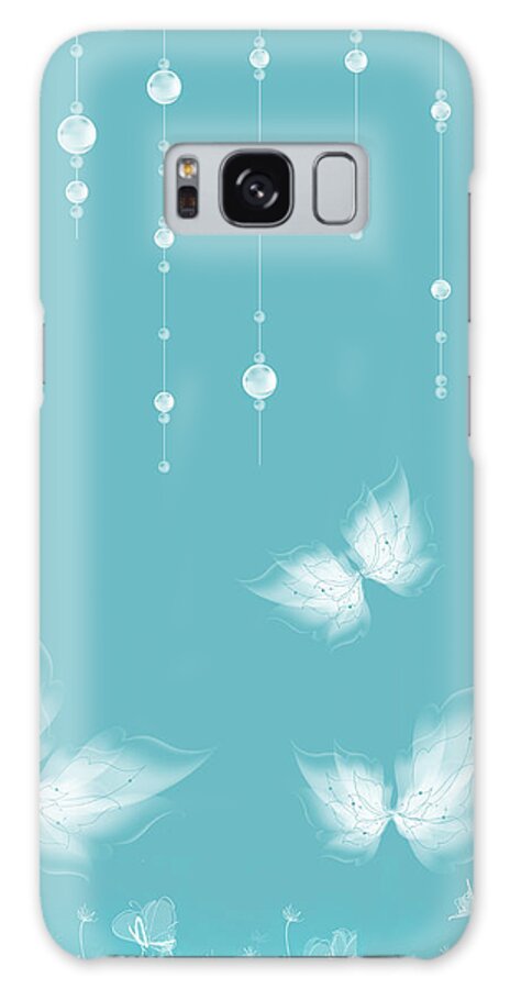 Butterfly Galaxy Case featuring the digital art Art en Blanc - s11a by Variance Collections
