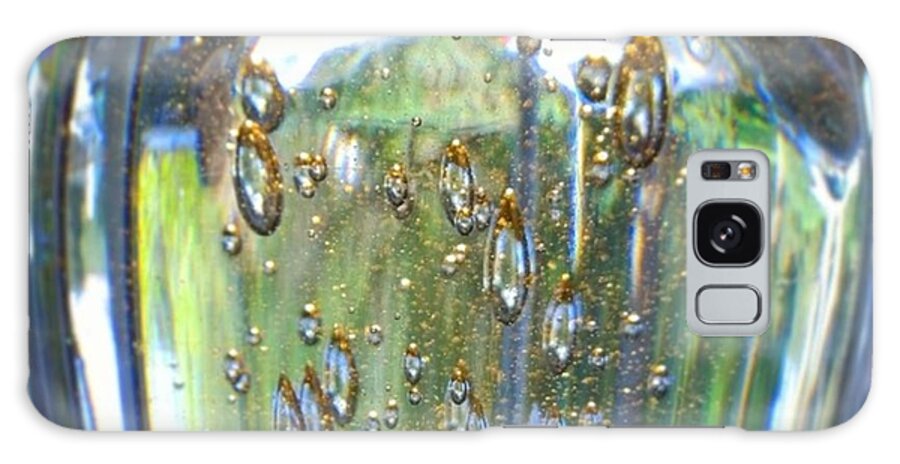 Glass Galaxy Case featuring the photograph Art Glass Reflections And Bubble by Shari Warren