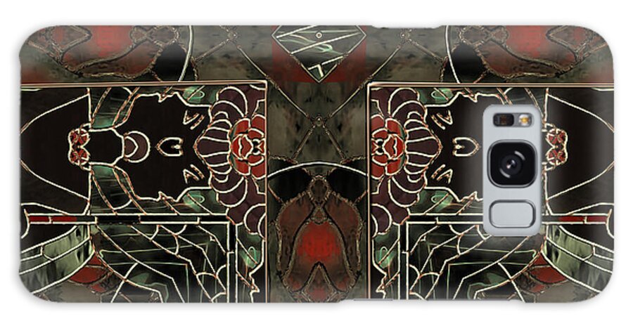 Stained Glass Galaxy Case featuring the painting Art Nouveau Crucifix by Mindy Sommers