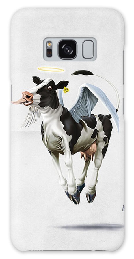 Illustration Galaxy Case featuring the digital art Holy Cow Wordless by Rob Snow