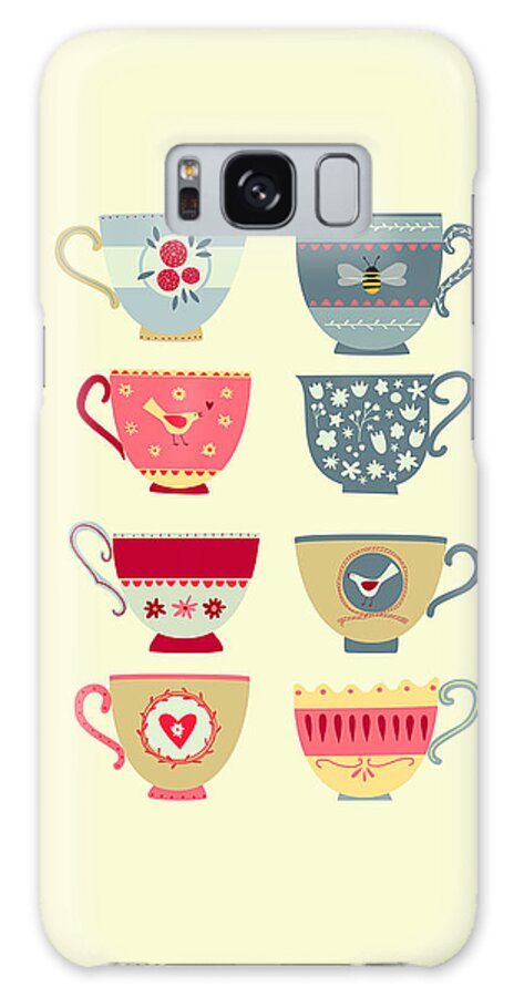 Tea Galaxy Case featuring the painting Tea Cups by Nic Squirrell