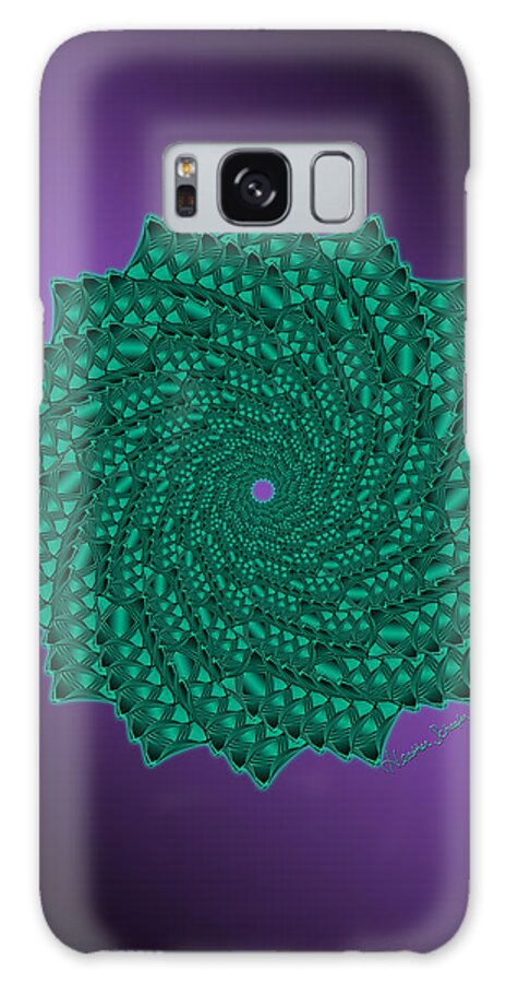 Sales Galaxy Case featuring the digital art Alligator-Dragon Tail by Heather Schaefer