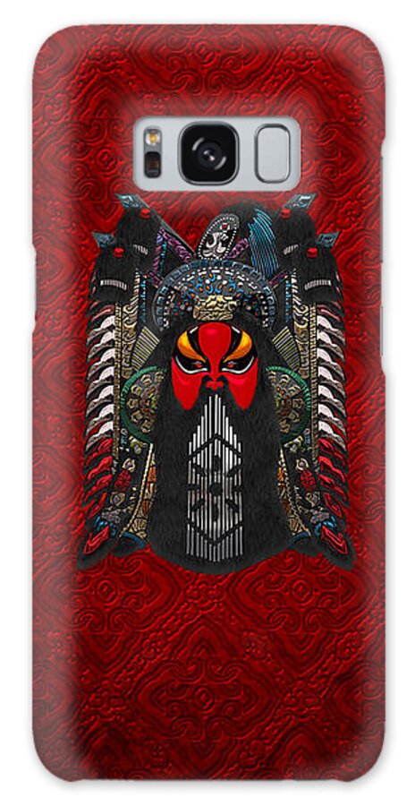 treasures Of China By Serge Averbukh Galaxy Case featuring the photograph Chinese Masks - Large Masks Series - The Red Face #1 by Serge Averbukh