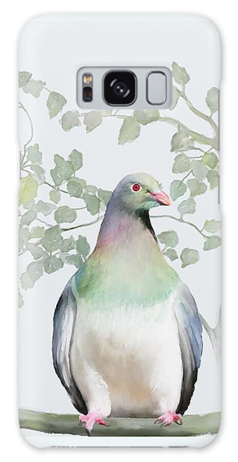 New Zealand Galaxy S8 Case featuring the painting Wood Pigeon by Ivana Westin