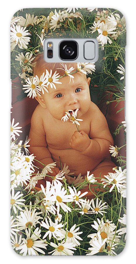 Daisies Galaxy Case featuring the photograph Daisies by Anne Geddes