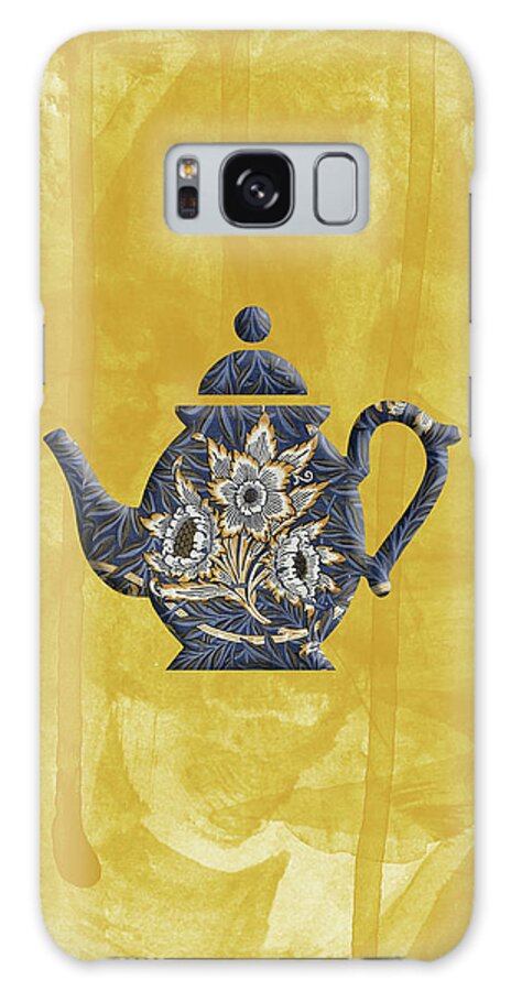 Tulips And Willow Galaxy S8 Case featuring the photograph Tulips and Willow Pattern Teapot by Anthony Murphy