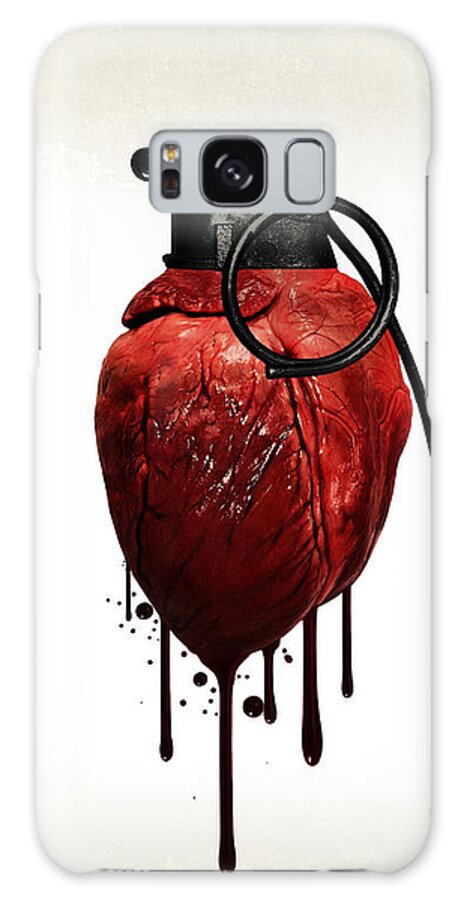Heart Galaxy Case featuring the mixed media Heart Grenade by Nicklas Gustafsson