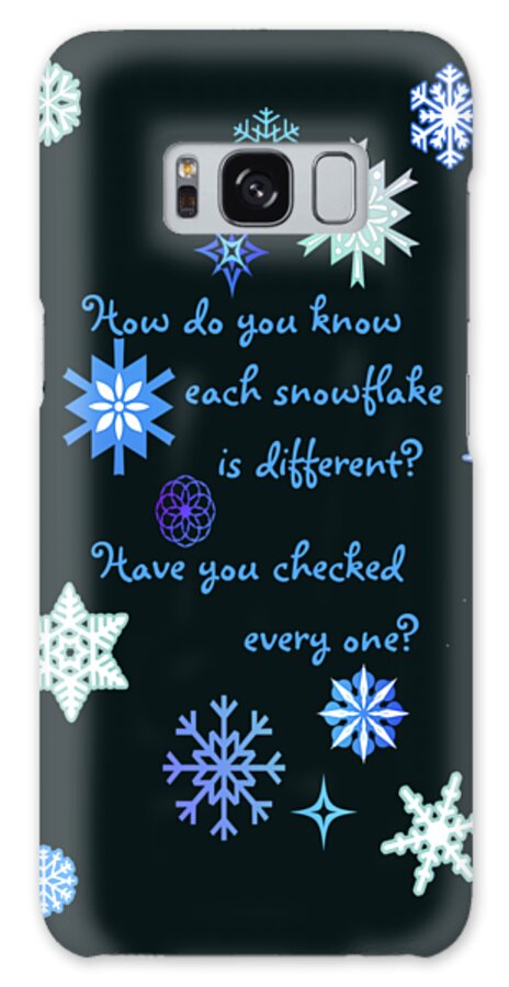 Snowflakes Galaxy Case featuring the digital art Snowflakes 2 by Two Hivelys