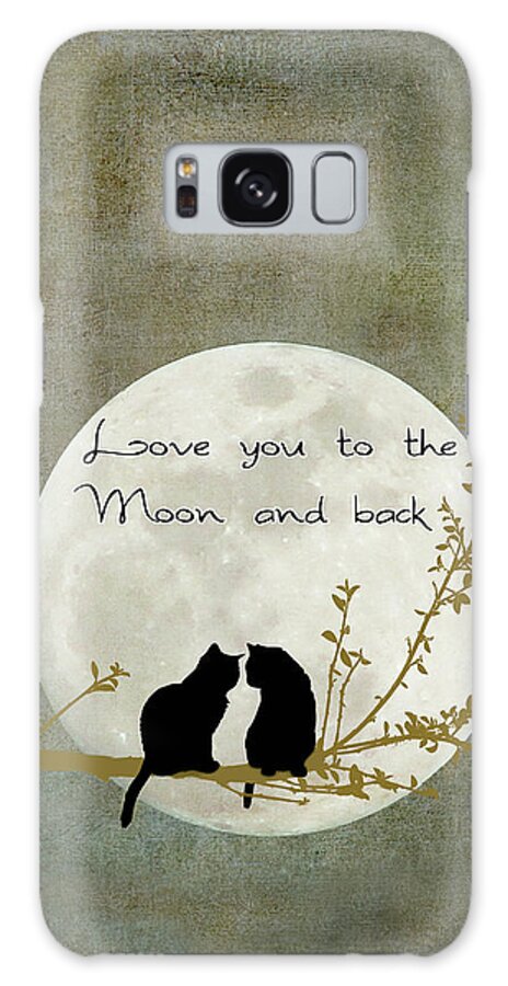 Moon Galaxy Case featuring the digital art Love you to the moon and back by Linda Lees