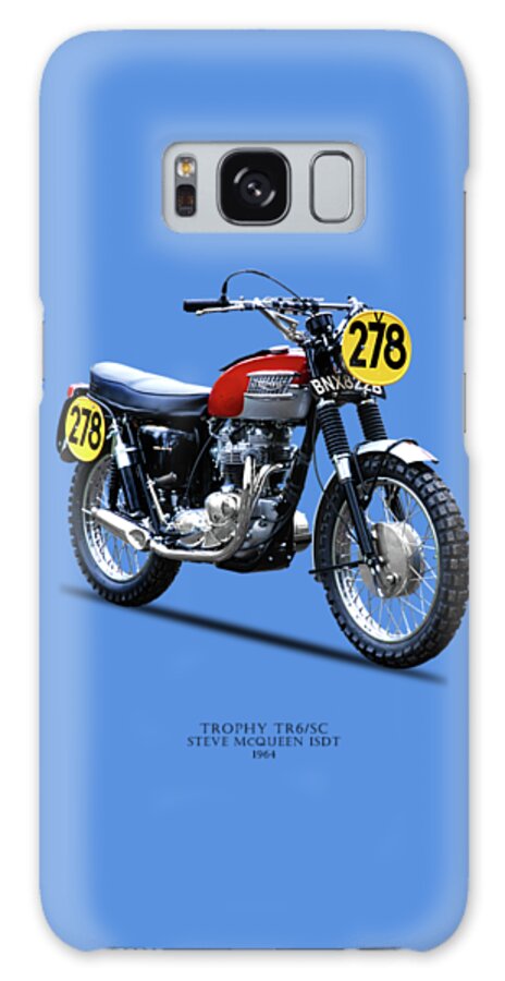 Triumph Galaxy Case featuring the photograph 1964 Steve McQueen ISDT by Mark Rogan