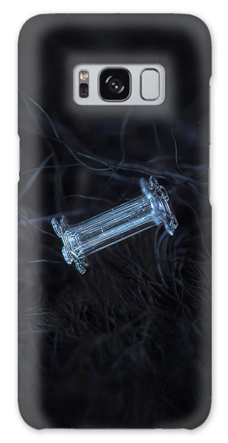 Snowflake Galaxy Case featuring the photograph Snowflake photo - Capped column by Alexey Kljatov