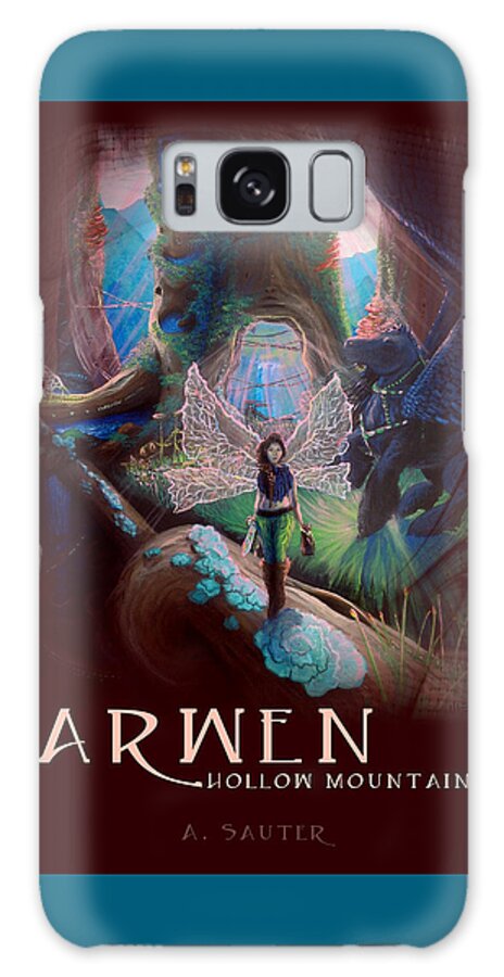 Mahogany Galaxy Case featuring the mixed media ARWEN Hollow Mountain Book Cover by M E