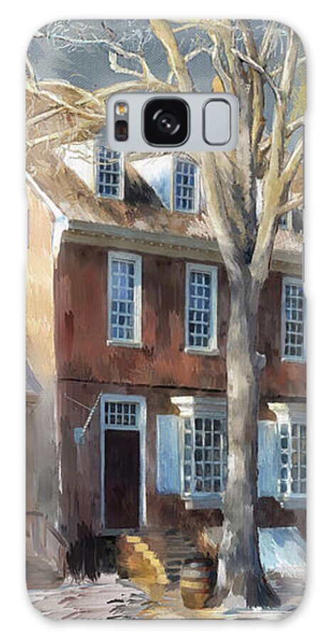 Colonial Williamsburg Galaxy Case featuring the digital art As Winter Melts Into Spring by Lois Bryan