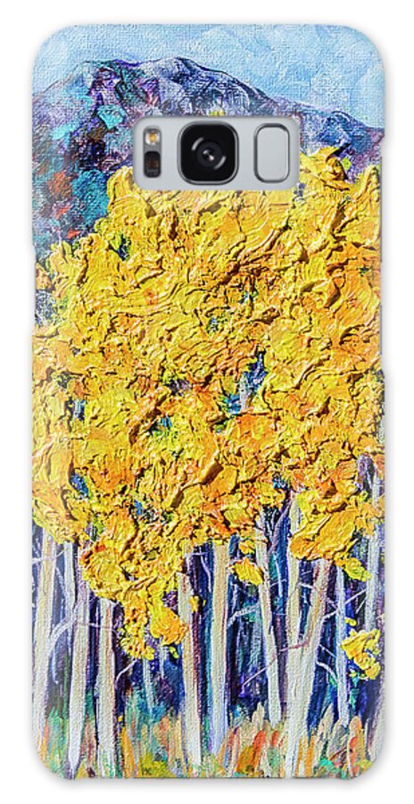 Aspens Galaxy S8 Case featuring the painting Aspens #4 by Sally Quillin