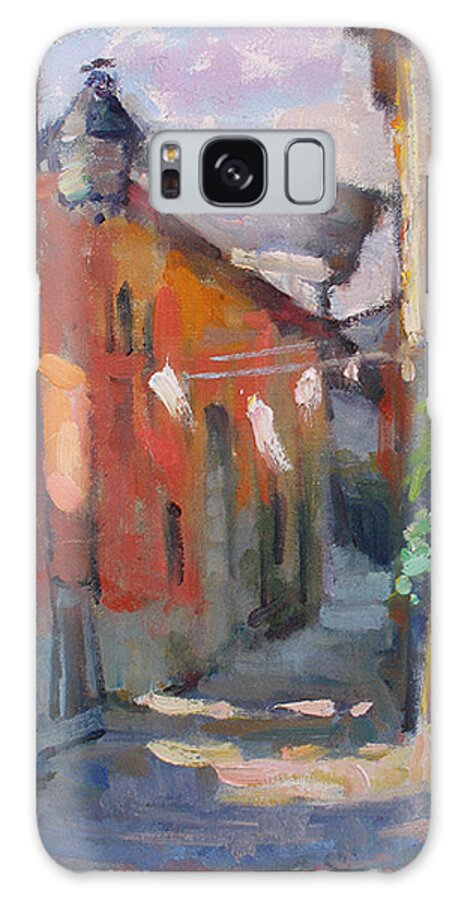 Plein-air Galaxy Case featuring the painting At the End of the Alley by Jerry Fresia