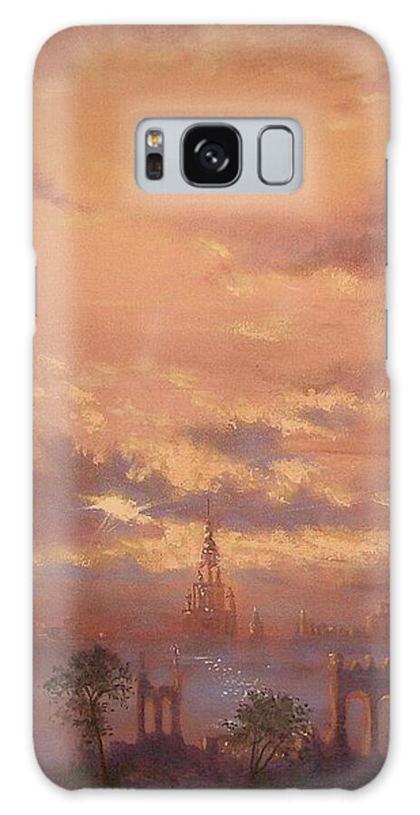 Atlantis Galaxy Case featuring the painting Atlantis Faded Glory by Tom Shropshire