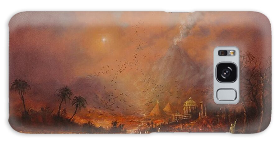 Atlantis Galaxy Case featuring the painting Atlantis the Lost Continent by Tom Shropshire