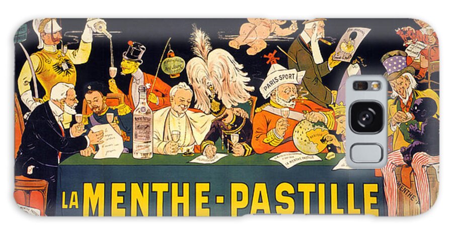 La Menthe Pastille Galaxy Case featuring the painting Au tribunal de la Haye la menthe pastille Vintage by Vintage Treasure